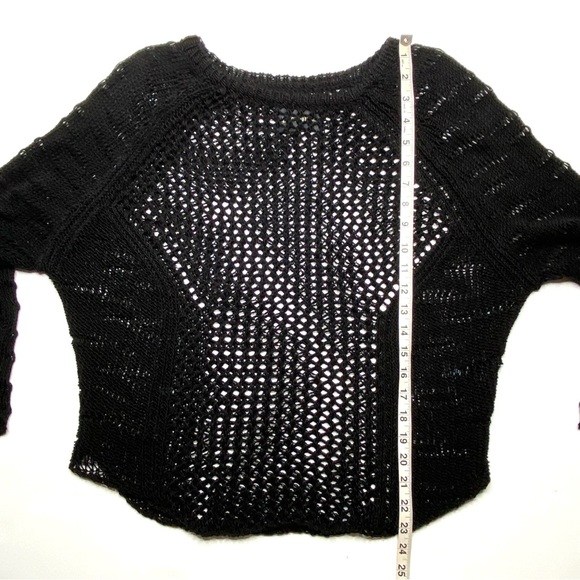ZADIG & VOLTAIRE Black Linen Crochet Knit Sweater - Picture 12 of 16